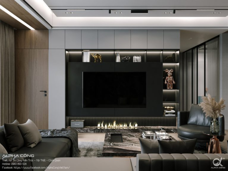 Tuan Anh Doan - 3D Living Room - Kitchen Interior Model Download 