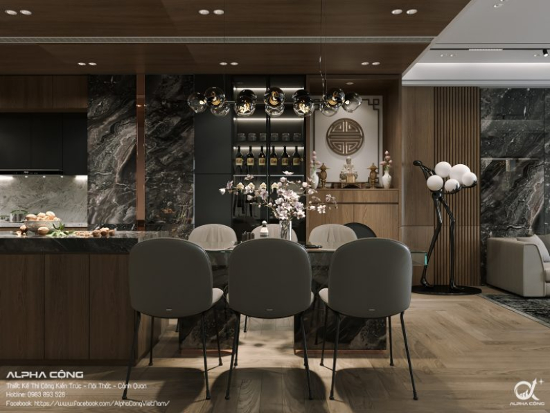 Tuan Anh Doan - 3D Living Room - Kitchen Interior Model Download 