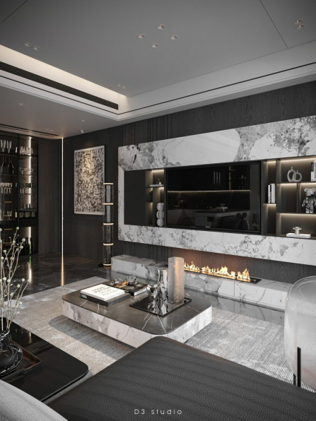 Nguyen Duy Diep - 3D Living Room - Kitchen Interior Model Download 