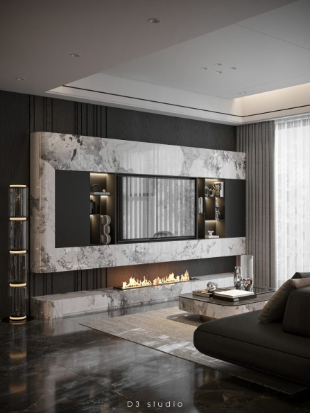 Nguyen Duy Diep - 3D Living Room - Kitchen Interior Model Download 