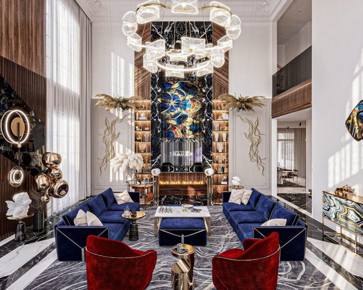 Mai Long - 3D Living Room - Kitchen Interior Model Download 