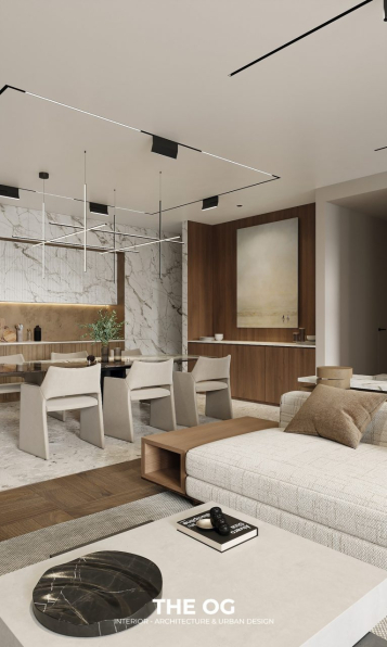 Hoang Nam - 3D Living Room - Kitchen Interior Model Download 