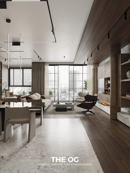 Hoang Nam - 3D Living Room - Kitchen Interior Model Download 