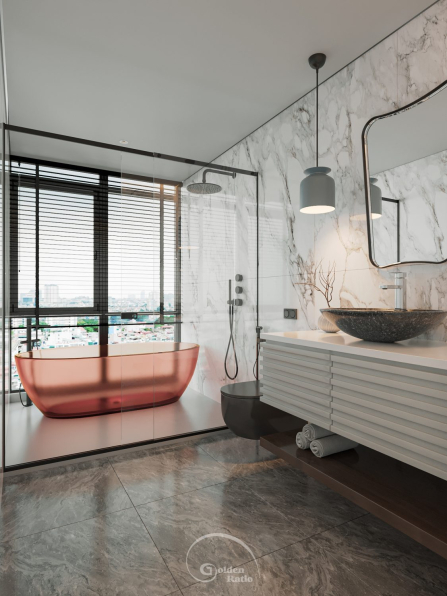 Anh Tu Do 3D Living Room - Kitchen Interior Model Download 