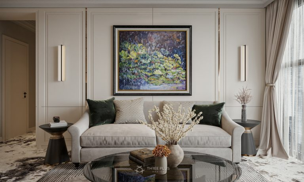 Trung Pham - 3D Living Room - Kitchen Interior Model Download