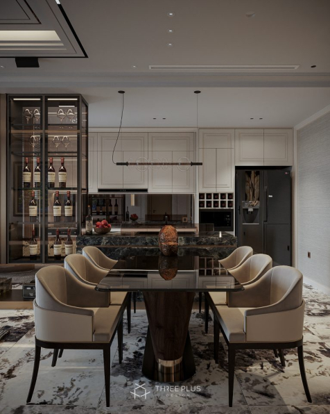 Trung Pham - 3D Living Room - Kitchen Interior Model Download