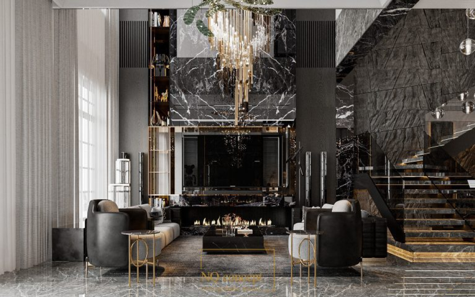 Ngoc Quan - 3D Living Room - Kitchen Interior Model Download