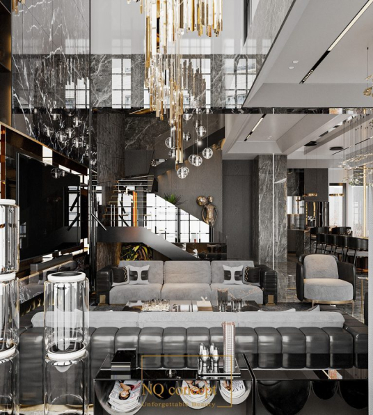 Ngoc Quan - 3D Living Room - Kitchen Interior Model Download