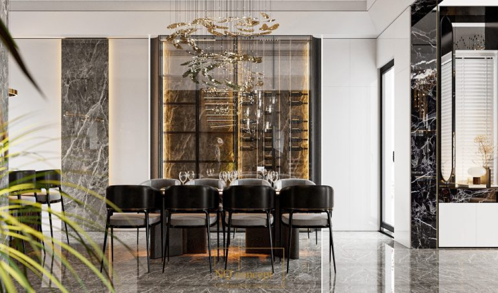 Ngoc Quan - 3D Living Room - Kitchen Interior Model Download