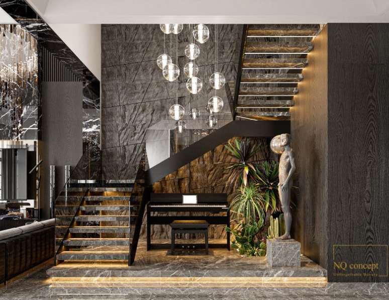 Ngoc Quan - 3D Living Room - Kitchen Interior Model Download