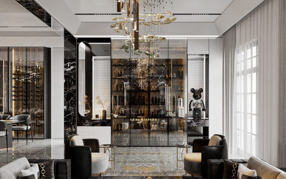 Ngoc Quan - 3D Living Room - Kitchen Interior Model Download