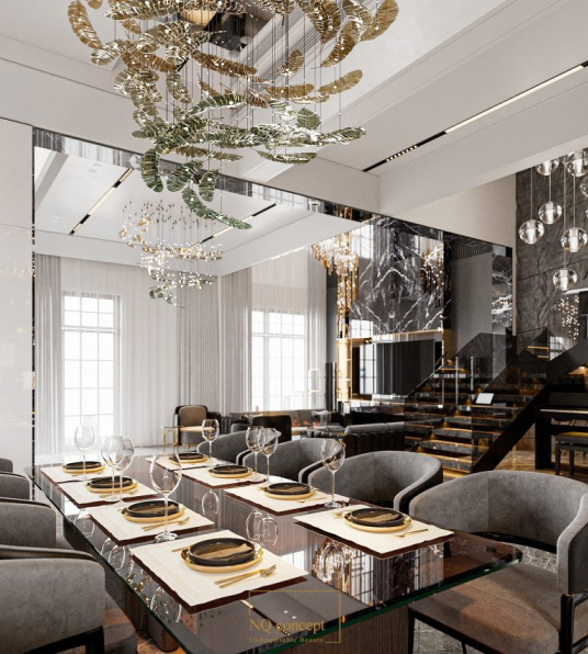 Ngoc Quan - 3D Living Room - Kitchen Interior Model Download