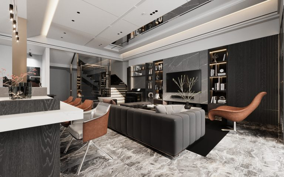 Nguyen Huu Cong - 3D Living Room - Kitchen Interior Model Download