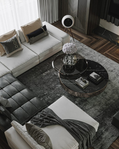 Dao Ngoc Tu - 3D Living Room - Kitchen Interior Model Download 