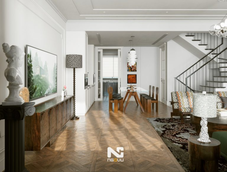 Ngo Dien Vu - 3D Living Room - Kitchen Interior Model Download 