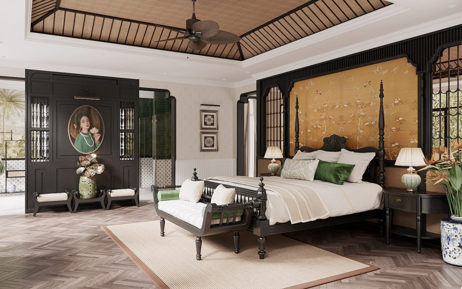 Hoang Mai Thao - Download Free Indochine Bedroom Interior Model 