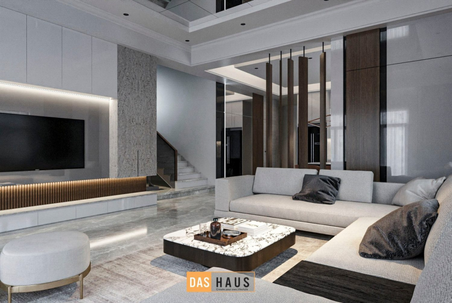 Tuan Tu Nguyen - 3D Living Room - Kitchen Interior Model Download 