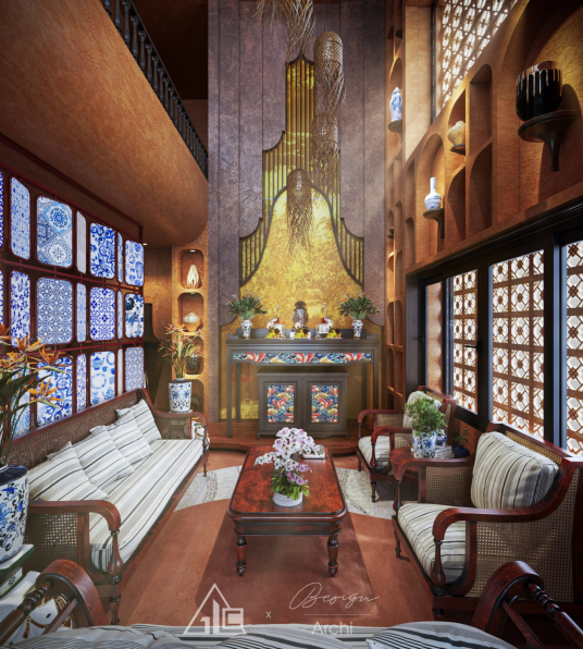Tran Xuan Binh - Free 3D Indochine House Interior Model Download 
