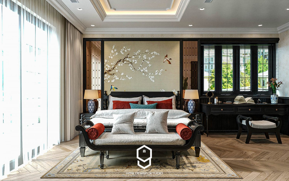 Pham Quang Huy - 3D Indochine Bedroom Interior Model Download 
