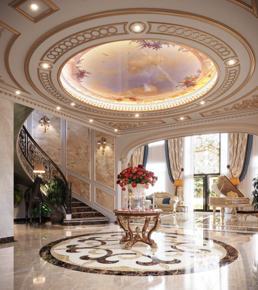 Pham Hai - Free 3D Neoclassical Living Room Interior Model Download 