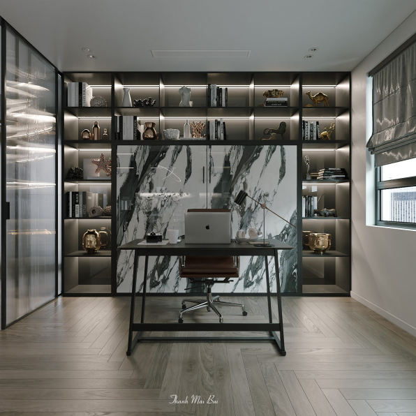 Thanh Mai Bui - 3D Living Room - Kitchen Interior Model Download