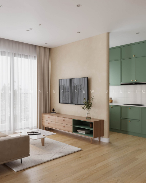 Nguyen Quang Hai - 3D Living Room - Kitchen Interior Model Download 