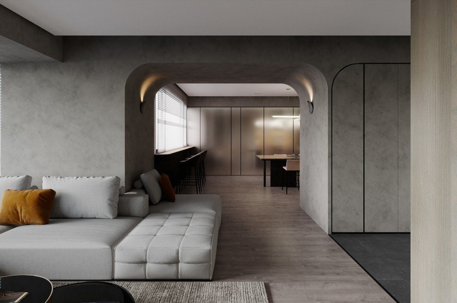 Kien Nguyen - 3D Living Room - Kitchen Interior Model Download