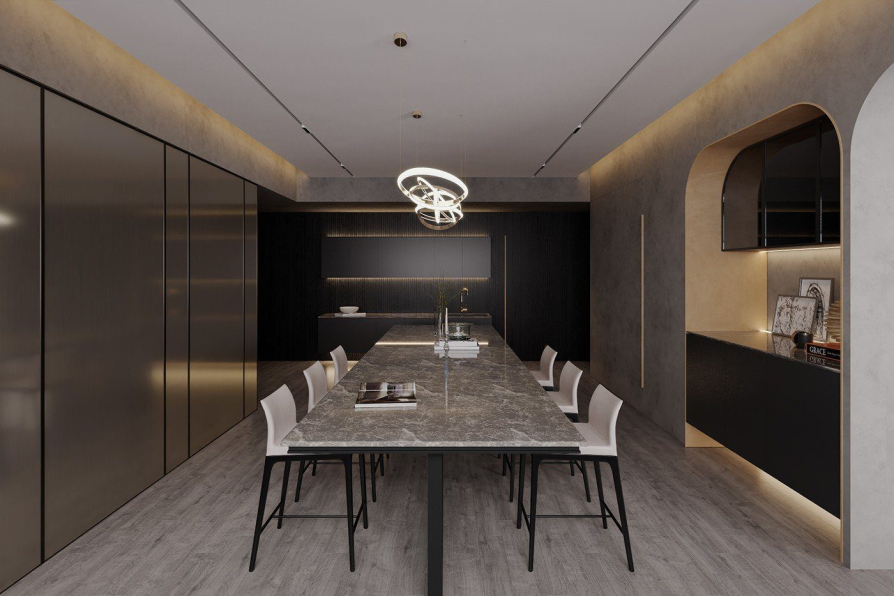 Kien Nguyen - 3D Living Room - Kitchen Interior Model Download