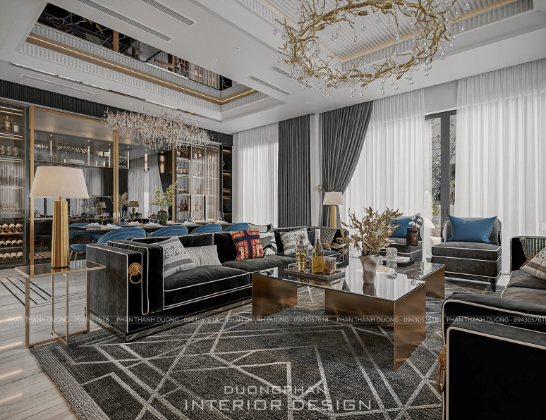 Phan Thanh Dương - 3D Living Room - Kitchen Interior Model Download