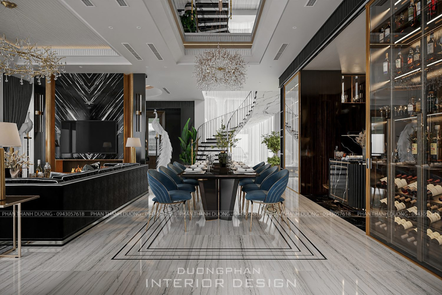 Phan Thanh Dương - 3D Living Room - Kitchen Interior Model Download