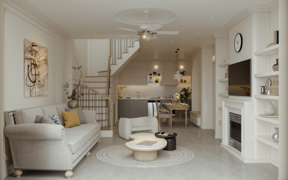 Chinh Lam - 3D Living Room - Kitchen Interior Model Download