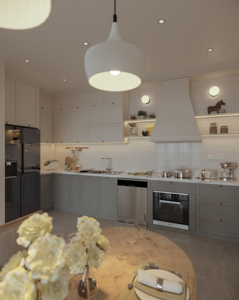 Chinh Lam - 3D Living Room - Kitchen Interior Model Download