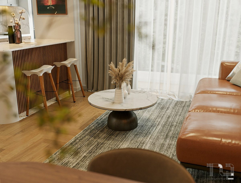 Dang Nam Quang - 3D Living Room - Kitchen Interior Model Download 