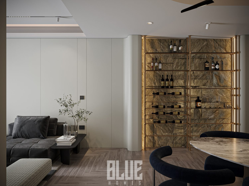Huy Pham - 3D Living Room - Kitchen Interior Model Download 