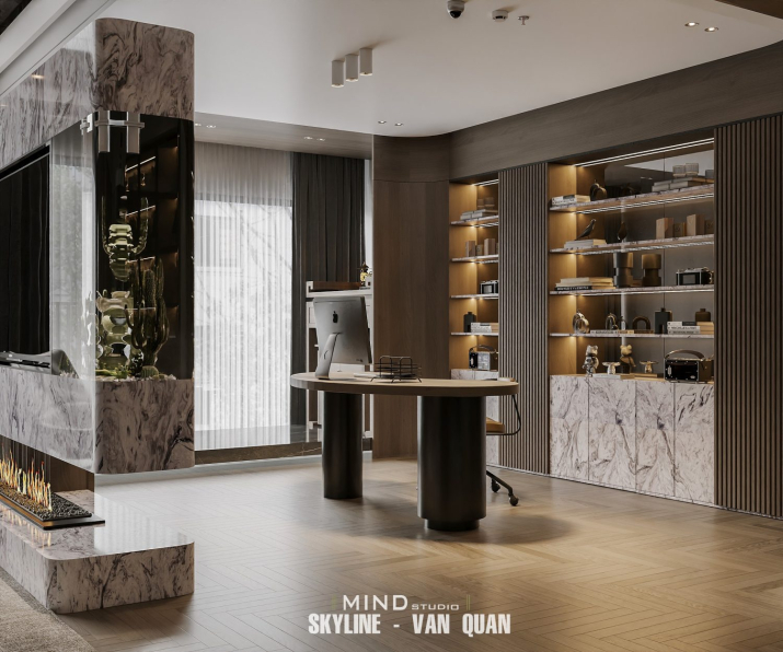 Trung Nghia - 3D Living Room - Kitchen Interior Model Download 