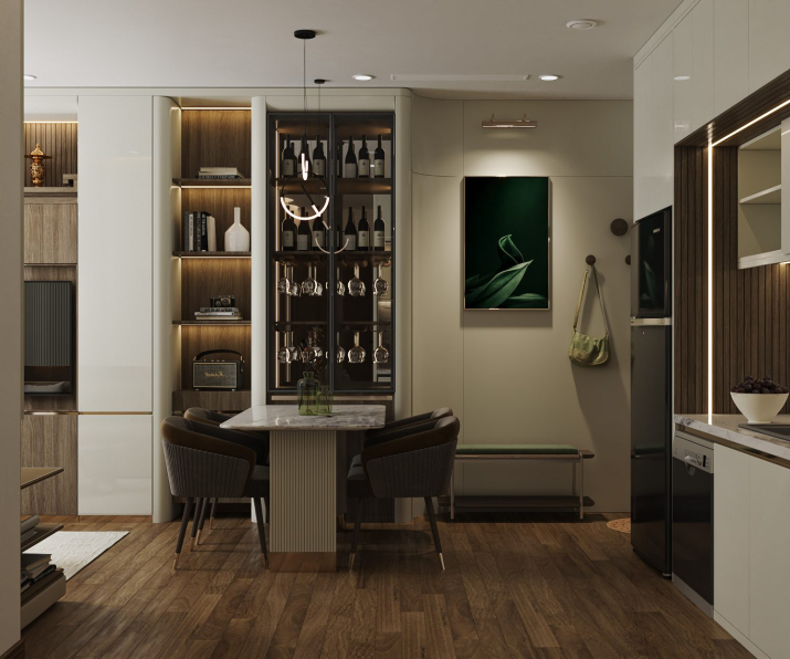 Thanh Luan - 3D Living Room - Kitchen Interior Model Download 