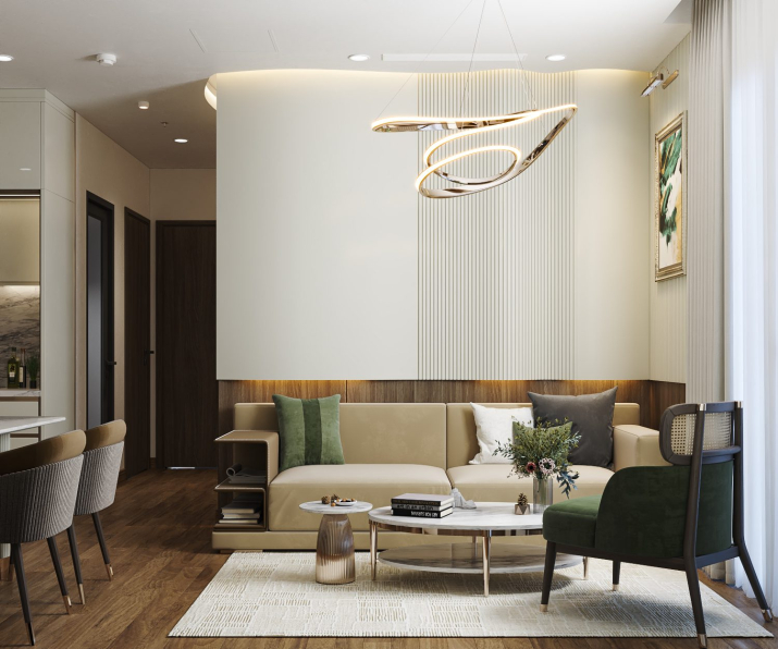 Thanh Luan - 3D Living Room - Kitchen Interior Model Download 