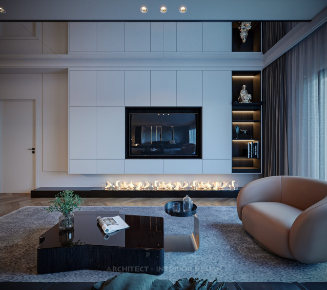 Pham Bao Toan - 3D Living Room - Kitchen Interior Model Download 