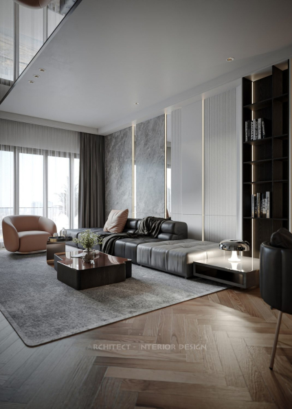 Pham Bao Toan - 3D Living Room - Kitchen Interior Model Download 