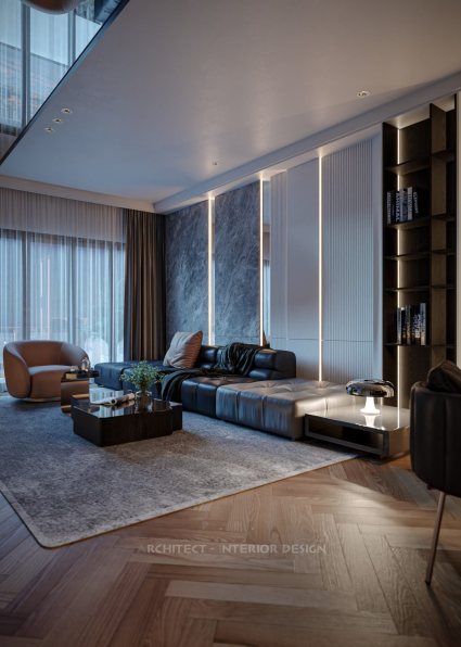 Pham Bao Toan - 3D Living Room - Kitchen Interior Model Download 