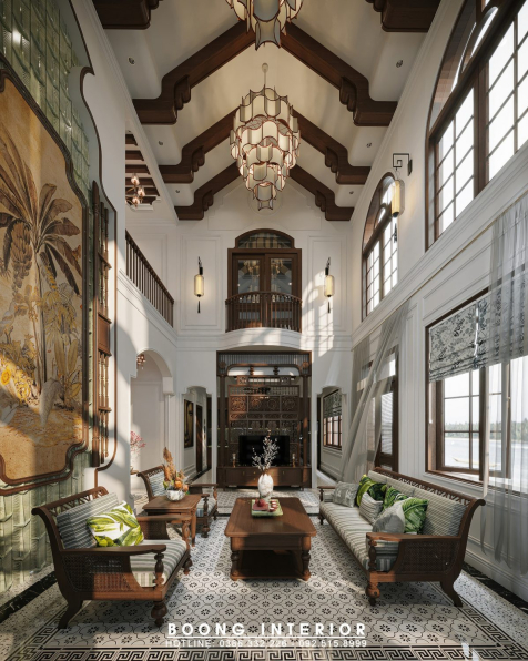 Nguyen Thanh Binh - 3D Indochine Living Room Interior Model Download 