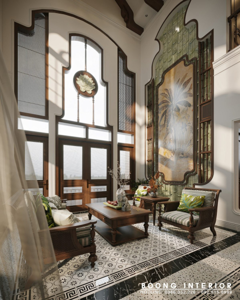 Nguyen Thanh Binh - 3D Indochine Living Room Interior Model Download 