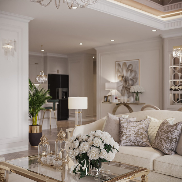 Le Truong Quan - 3D Living Room - Kitchen Interior Model Download 