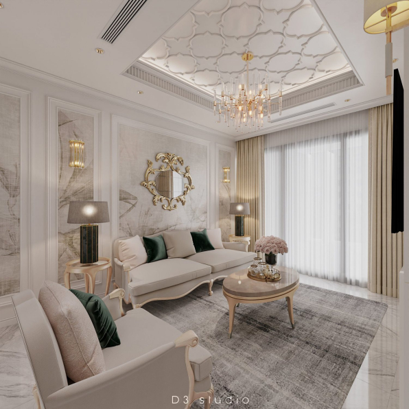 Ta Duyen - 3D Living Room - Kitchen Interior Model Download 