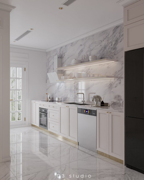 Ta Duyen - 3D Living Room - Kitchen Interior Model Download 