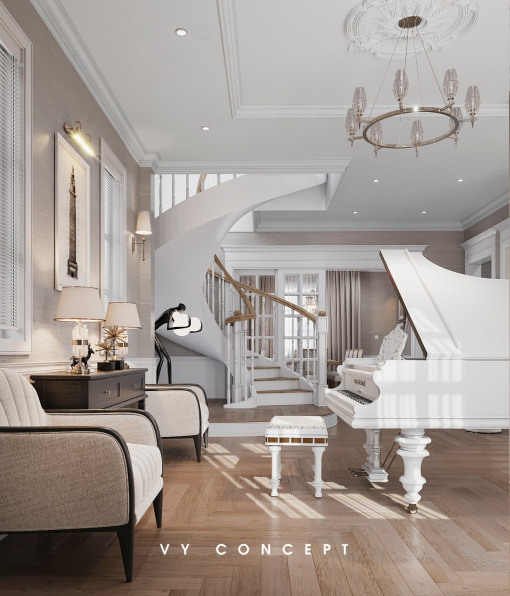 Cao Van Luan - 3D Living Room - Kitchen Interior Model Download