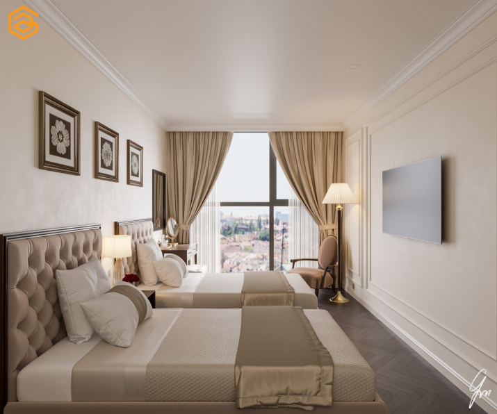 Pham Giang - Free 3D Neoclassical Bedroom Interior Model Download 