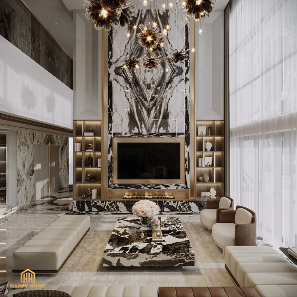 Tuan An - 3D Living Room - Kitchen Interior Model Download