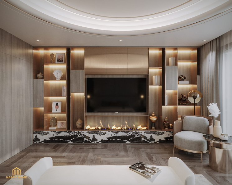 Tuan An - 3D Living Room - Kitchen Interior Model Download