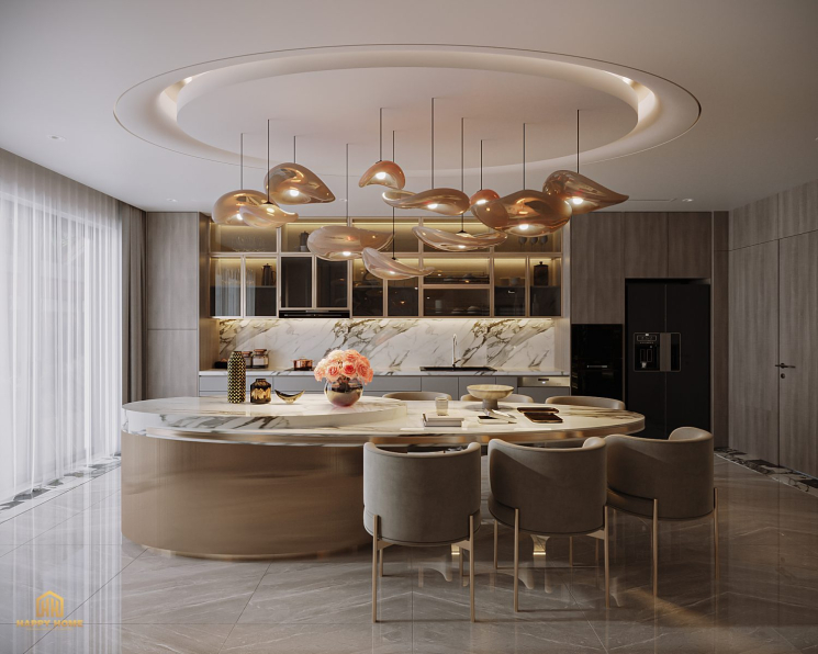 Tuan An - 3D Living Room - Kitchen Interior Model Download